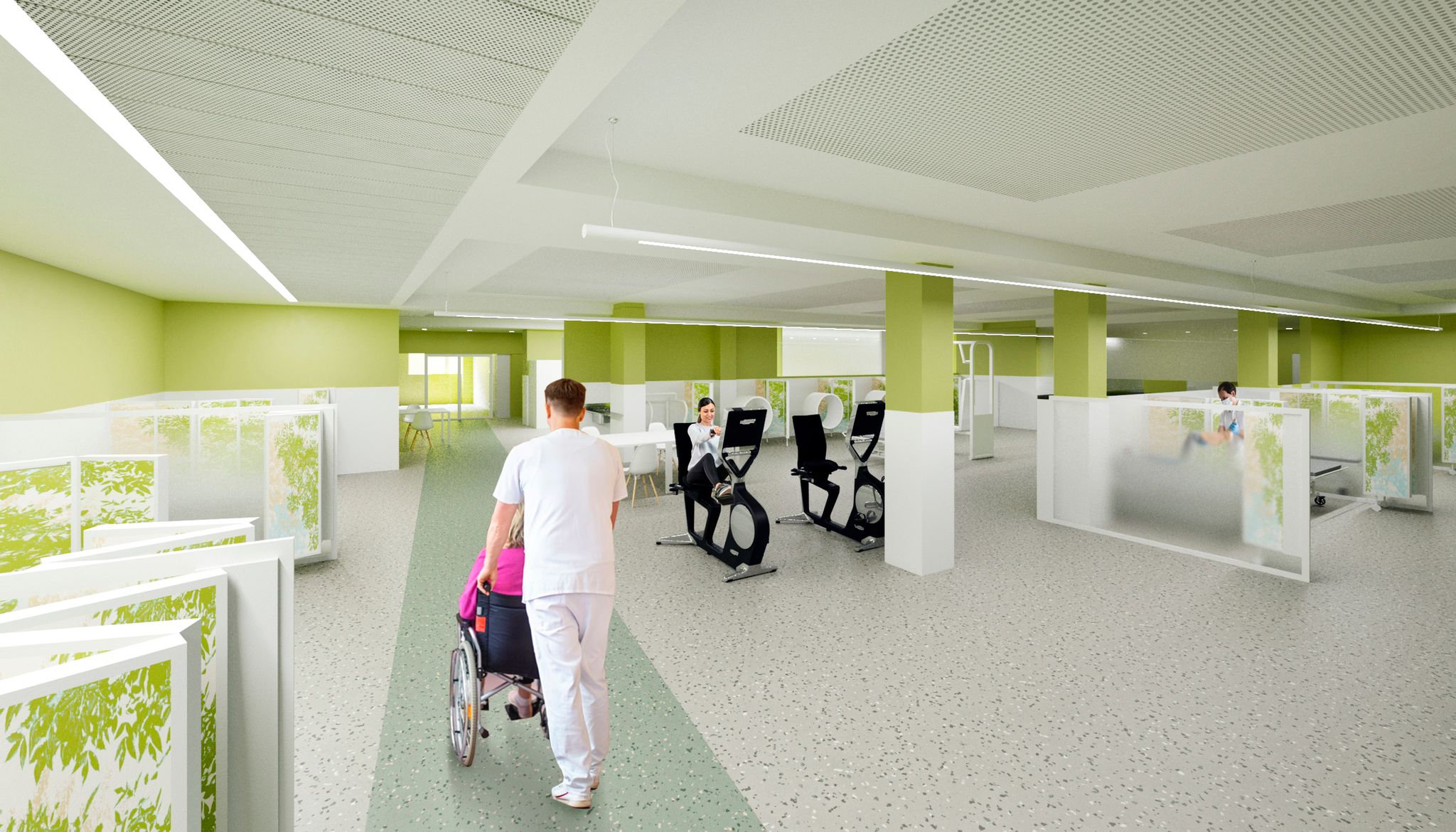 Fotomuntatge de com quedarà l'àrea de rehabilitació.